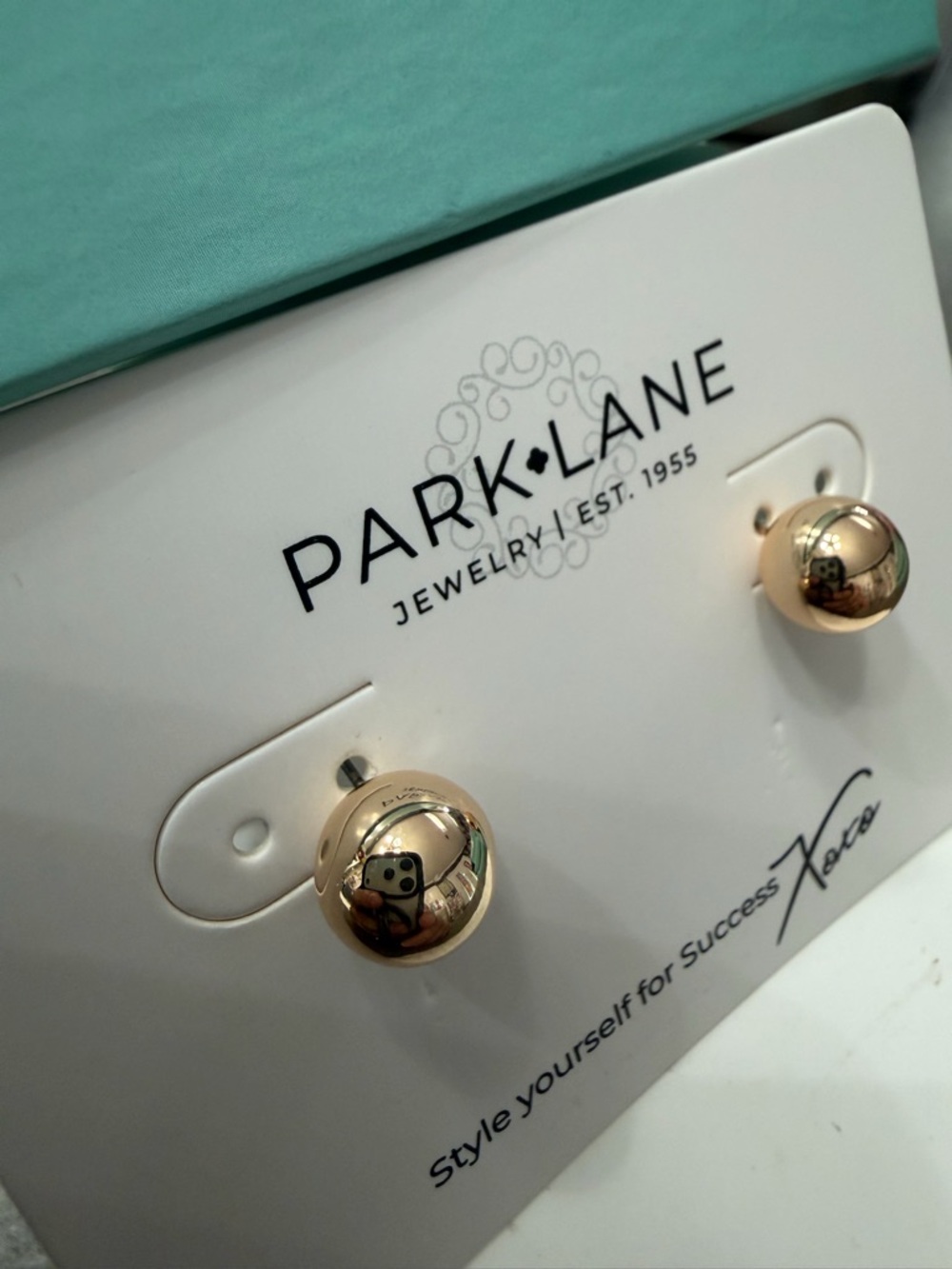 Park Lane Womens Trendy Timeless Gold Ball Stud Earrings Classic Minimalist NWT